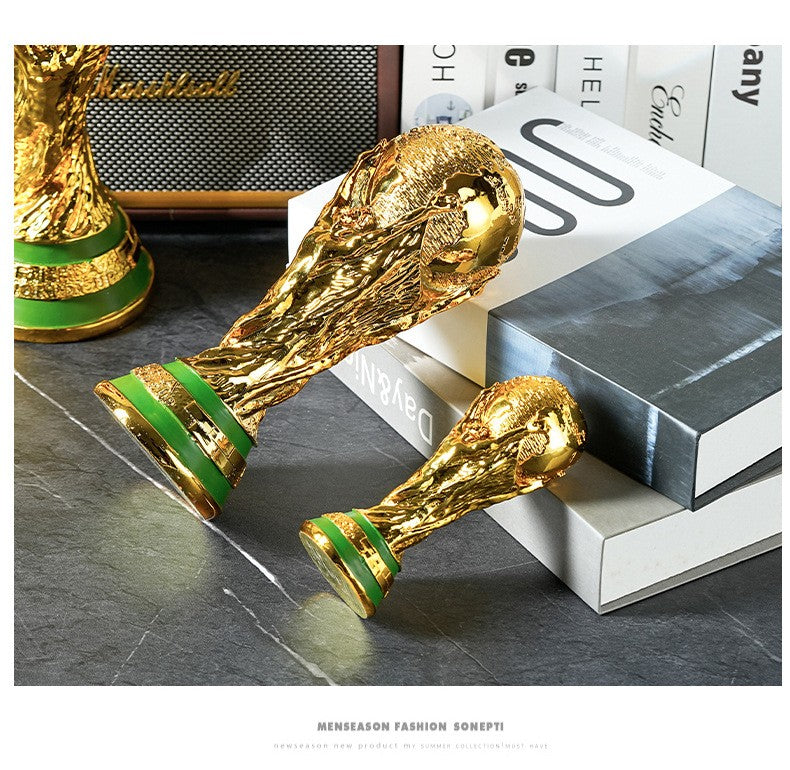 Qatar World Cup Hercules Trophy Model Ornament Football Fan Commemorative Decoration