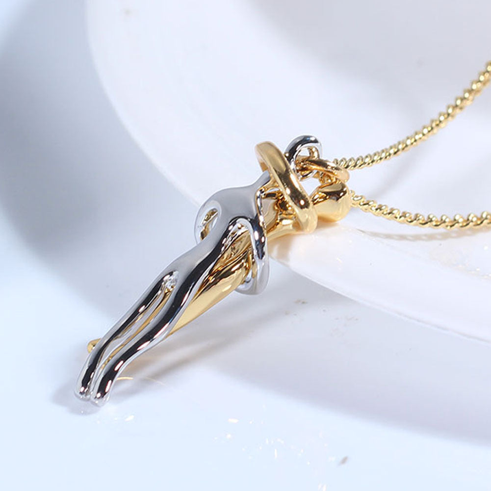 Veile Studios Hugging Couple Pendant Necklace Gift Idea