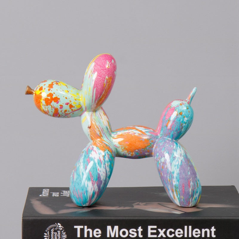 Fluid Balloon Dog Resin Ornaments Creative Living Room Home Artifact Desktop Decoration