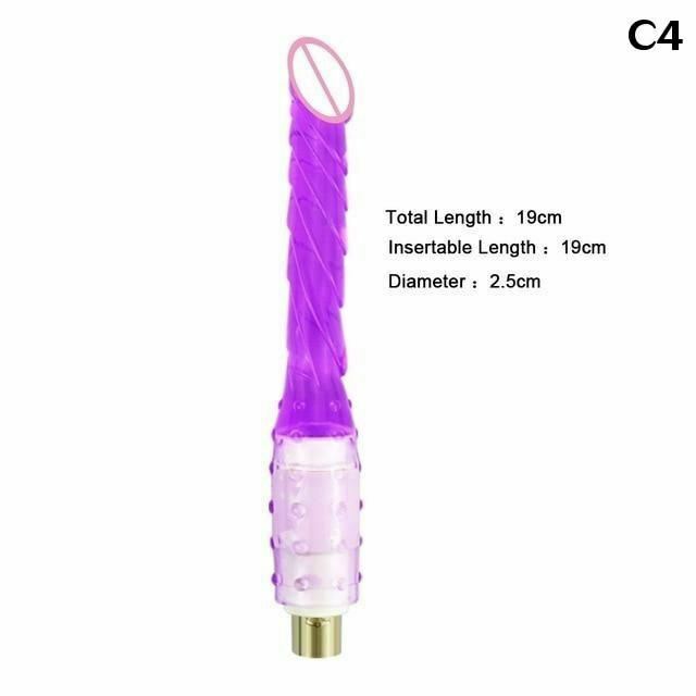 28 Types Pink Purple Dildos A2 / F2 Sex Machine Attachments