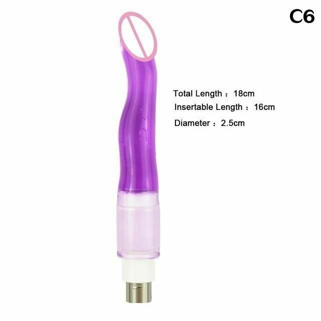 28 Types Pink Purple Dildos A2 / F2 Sex Machine Attachments