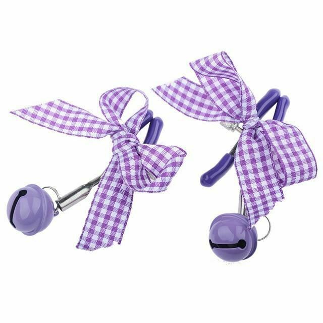 Cute Bow Bell Nipple Clamps Bdsm Littles Kink Fetish