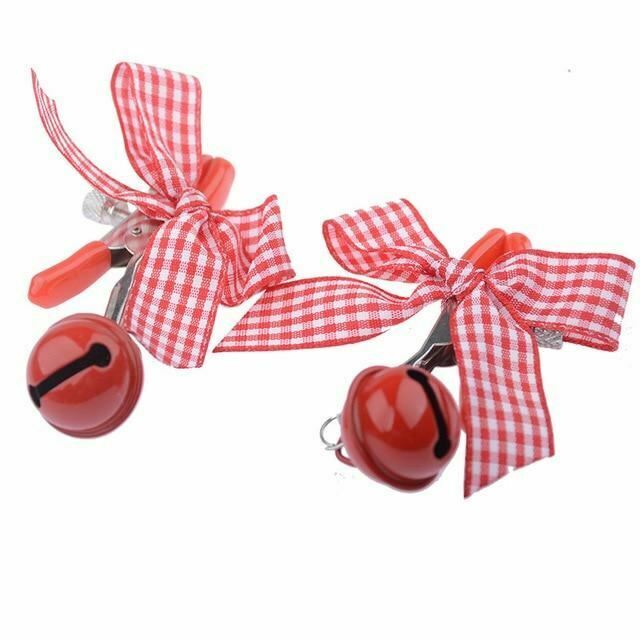 Cute Bow Bell Nipple Clamps Bdsm Littles Kink Fetish