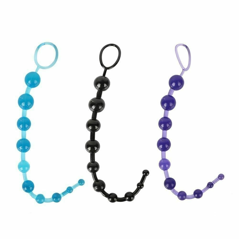 Flexible 31Cm Colourful Anal Beads String Butt Plug