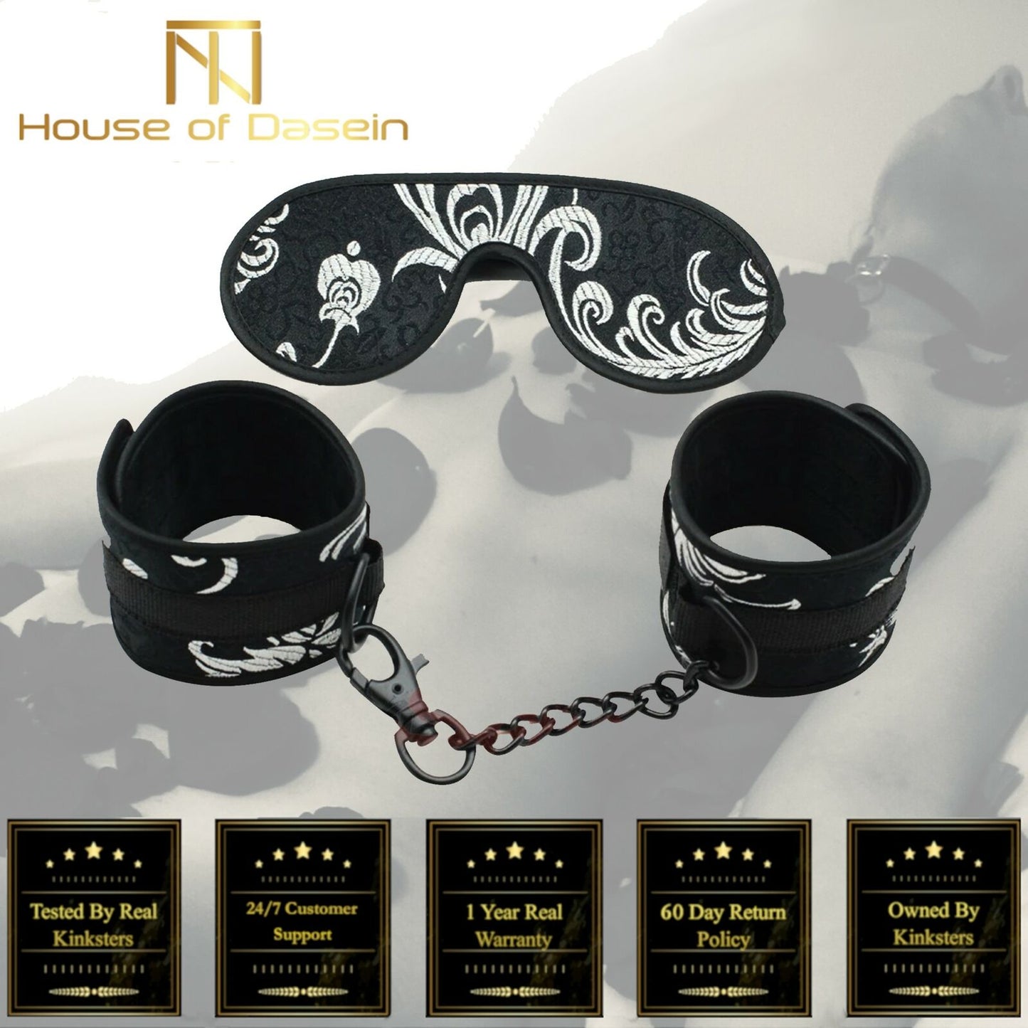 Soft Blindfold Handcuffs Bdsm Bondage Starter Kit Restraints
