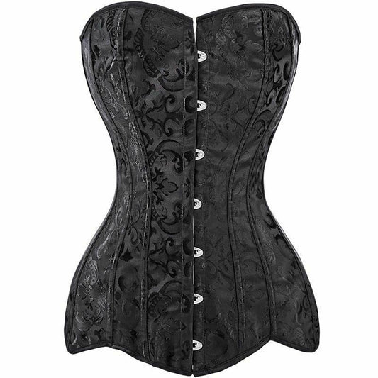 Over Bust Hourglass Body Shaper Corset Black White Long Torso Bdsm Kink Fetish