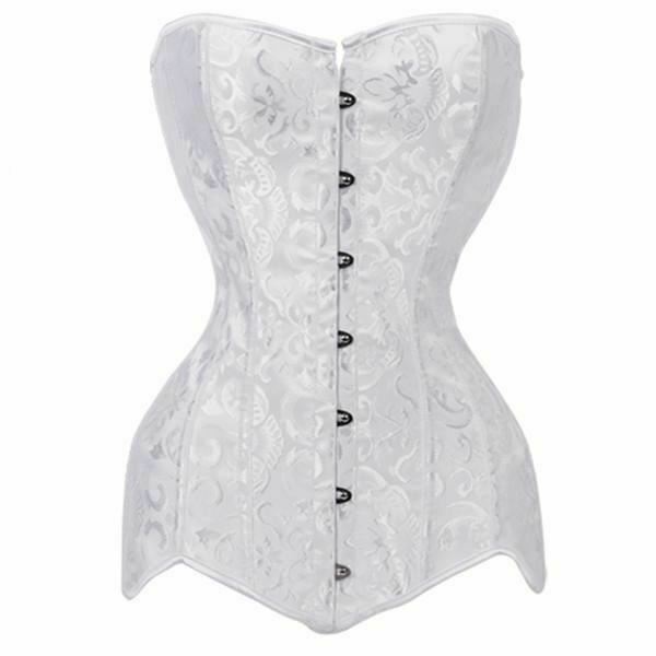 Over Bust Hourglass Body Shaper Corset Black White Long Torso Bdsm Kink Fetish
