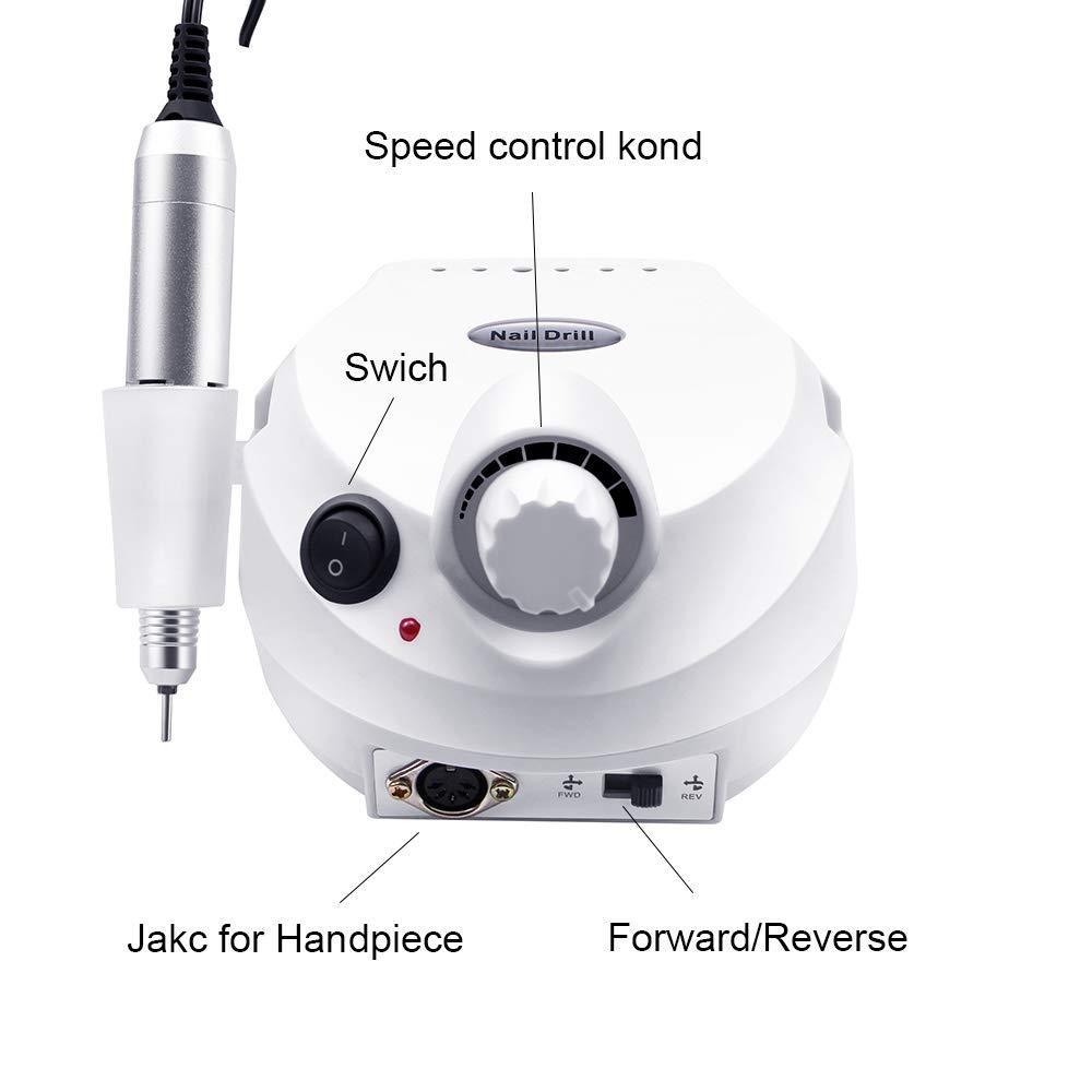 Nail Polish Remover 35000 / 20000 Rpm Electric Drill Machine File Set