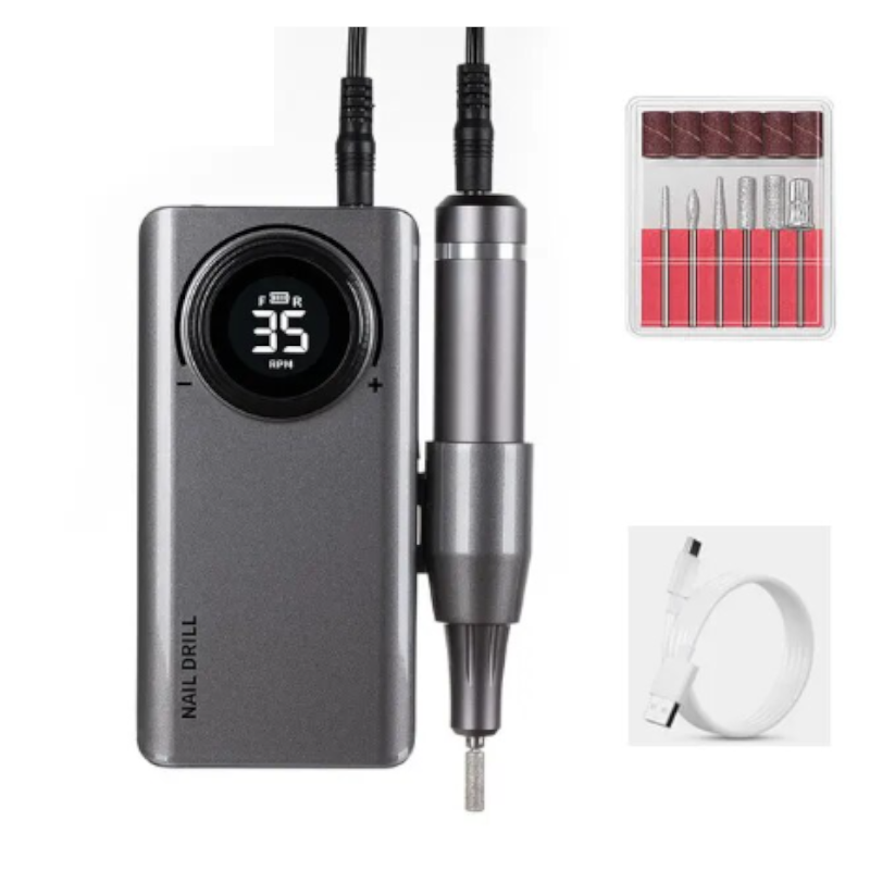 35000 Rpm Electric Nail Drill Machine Usb Charging For Gel Polish Profession