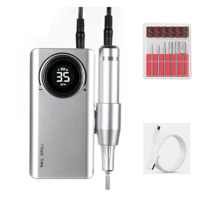 35000 Rpm Electric Nail Drill Machine Usb Charging For Gel Polish Profession