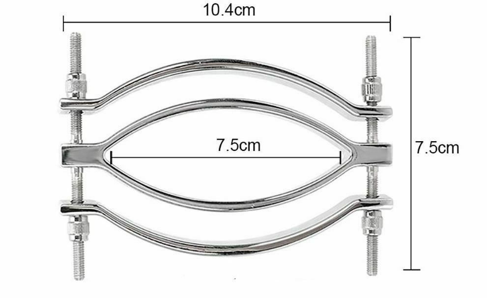 Stainless Steel Metal Clamps Bdsm Vagina Speculum Labia Spreader