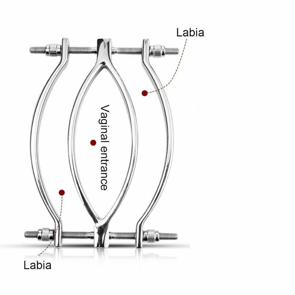 Stainless Steel Metal Clamps Bdsm Vagina Speculum Labia Spreader