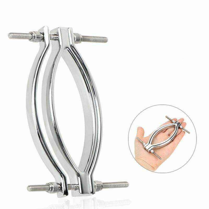 Stainless Steel Metal Clamps Bdsm Vagina Speculum Labia Spreader