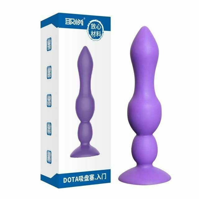 Big Purple Silicone Butt Plug Beads Unisex Large Anal Sex Toys