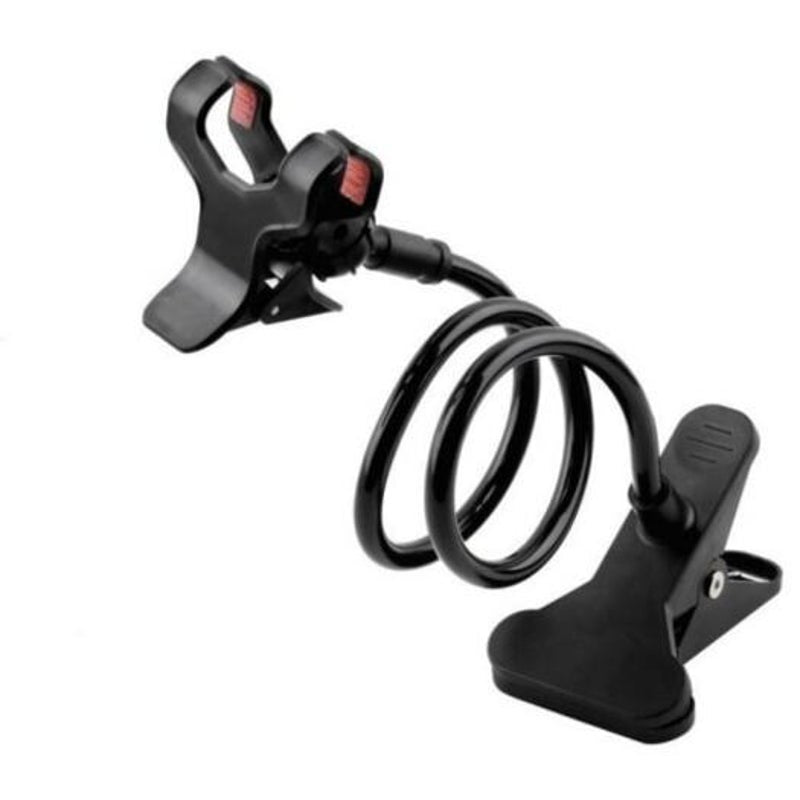360 Rotating Flexible Long Arm Cell Phone Holder Stand Lazy Bed Desktop Tablet Car Selfie Mount Bracket Black