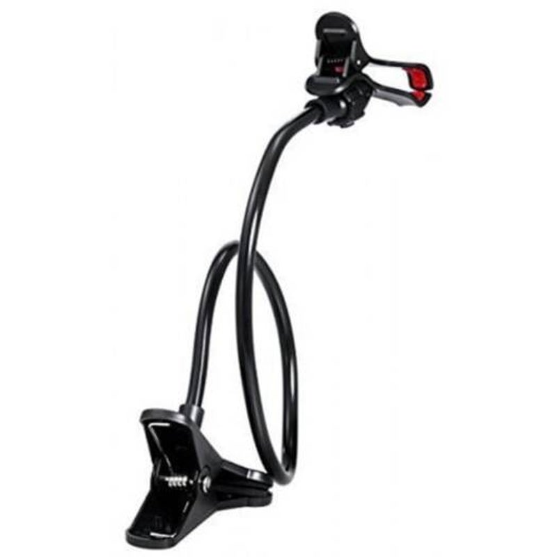 360 Rotating Flexible Long Arm Cell Phone Holder Stand Lazy Bed Desktop Tablet Car Selfie Mount Bracket Black