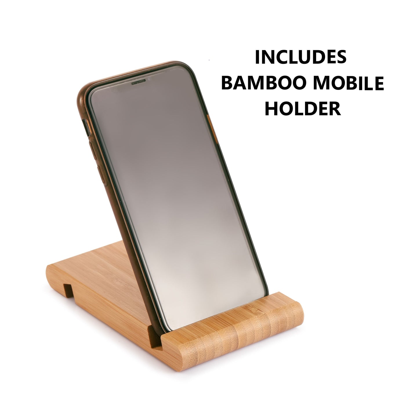 Carla Home 3 Pieces Bamboo Cutting Board With Juice Groove And Mobile Holder Included For Kitchen