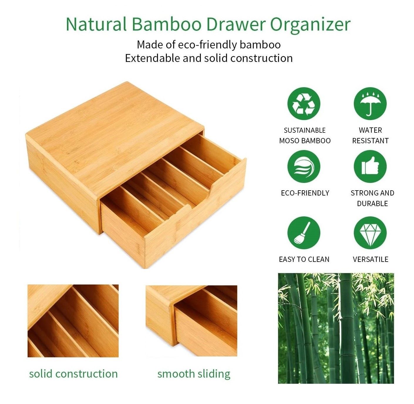 Carla Home Bamboo K Cup Coffee Pod Holder Storage Organizer For Kitchen Jewelry And Cosmetic