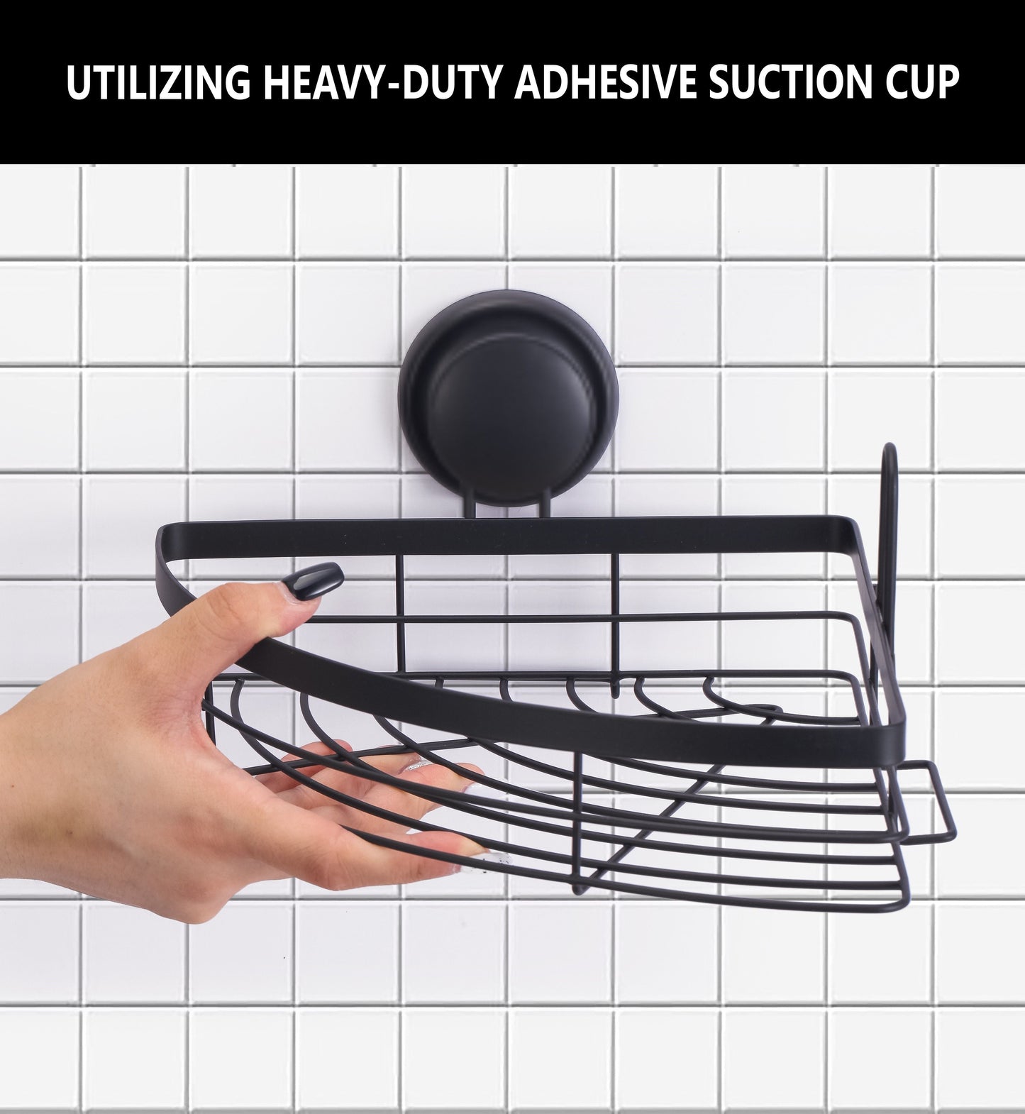 Carla Home 2 Pack Round Corner Shower Caddy Shelf Basket Rack With Premium Vacuum Suction Cup No Drilling For Bathroom A