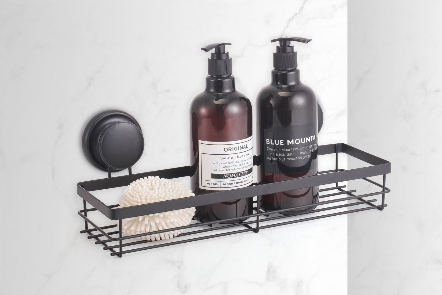 Carla Home 2 Pack Rectangular Corner Shower Caddy Shelf Basket Rack With Premium Vacuum Suction Cup No Drilling For Bath