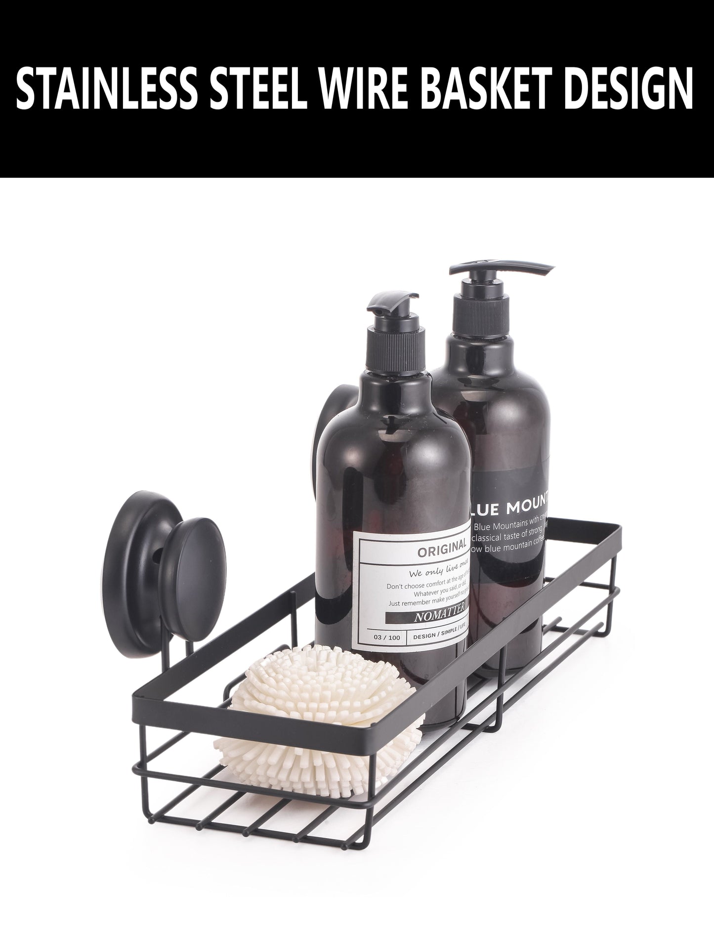 Carla Home 2 Pack Rectangular Corner Shower Caddy Shelf Basket Rack With Premium Vacuum Suction Cup No Drilling For Bath