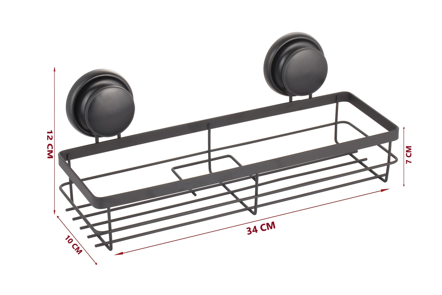 Carla Home 2 Pack Rectangular Corner Shower Caddy Shelf Basket Rack With Premium Vacuum Suction Cup No Drilling For Bath