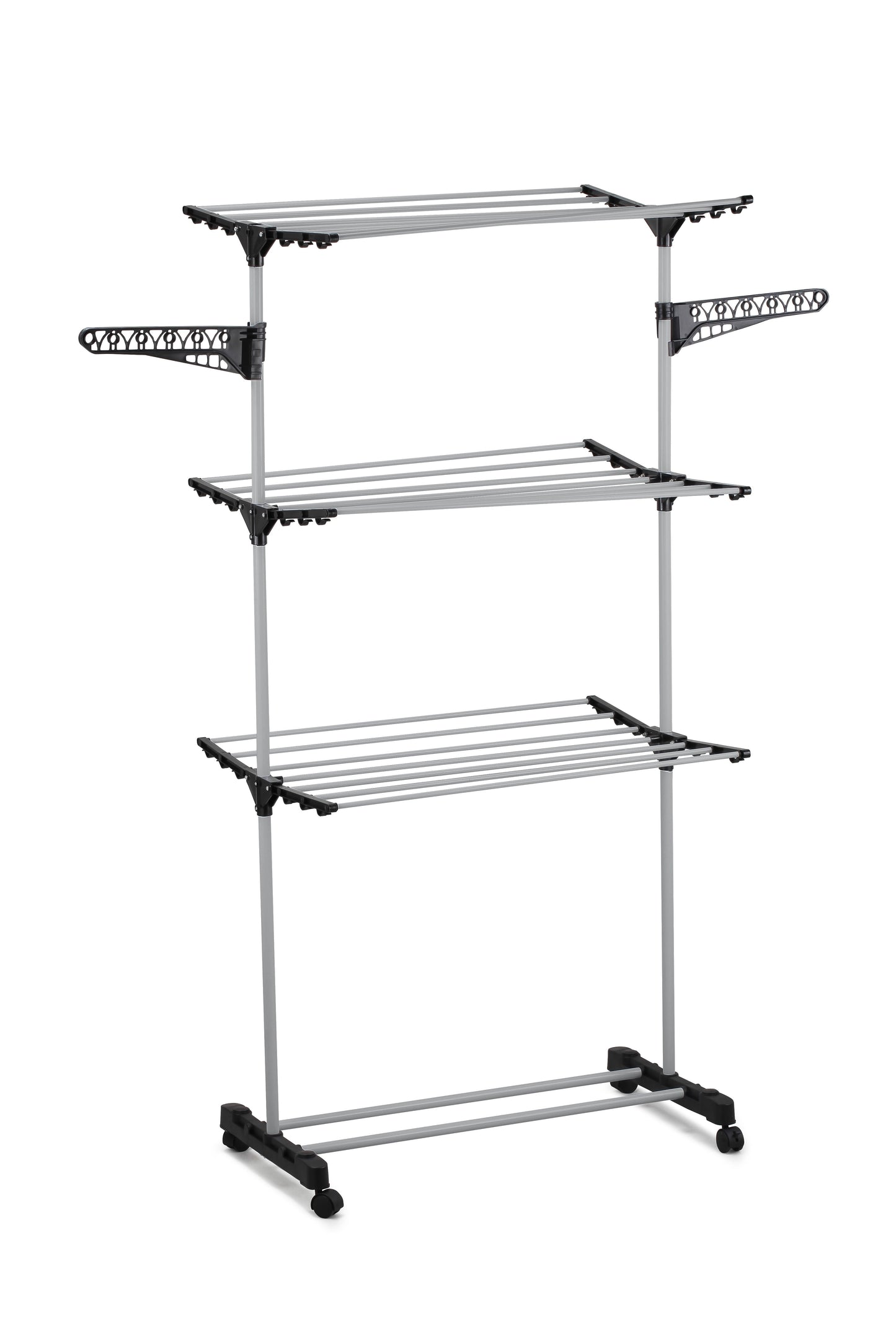 Carla Home Folding 3 Tier Clothes Laundry Drying Rack With Stainless Steel Tubes For Indoor & Outdoor