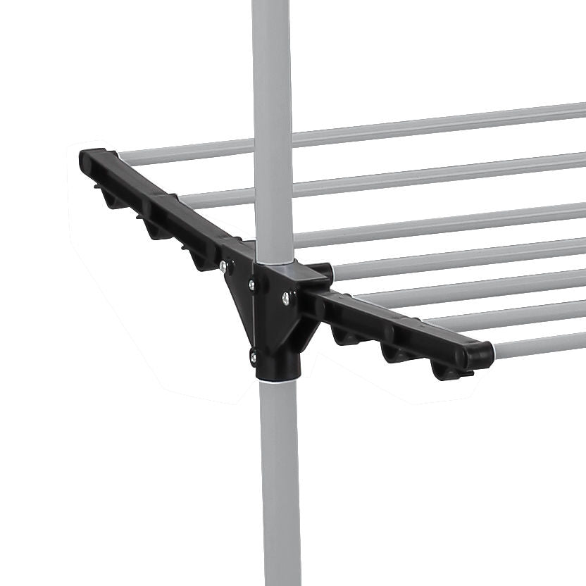 Carla Home Folding 3 Tier Clothes Laundry Drying Rack With Stainless Steel Tubes For Indoor & Outdoor