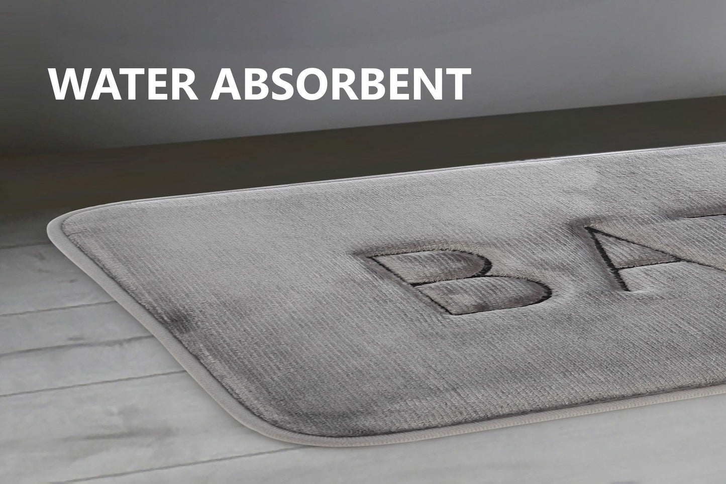 Carla Home Extra Thick Memory Foam & Super Comfort Bath Rug Mat For Bathroom (60 X 40 Cm Grey)