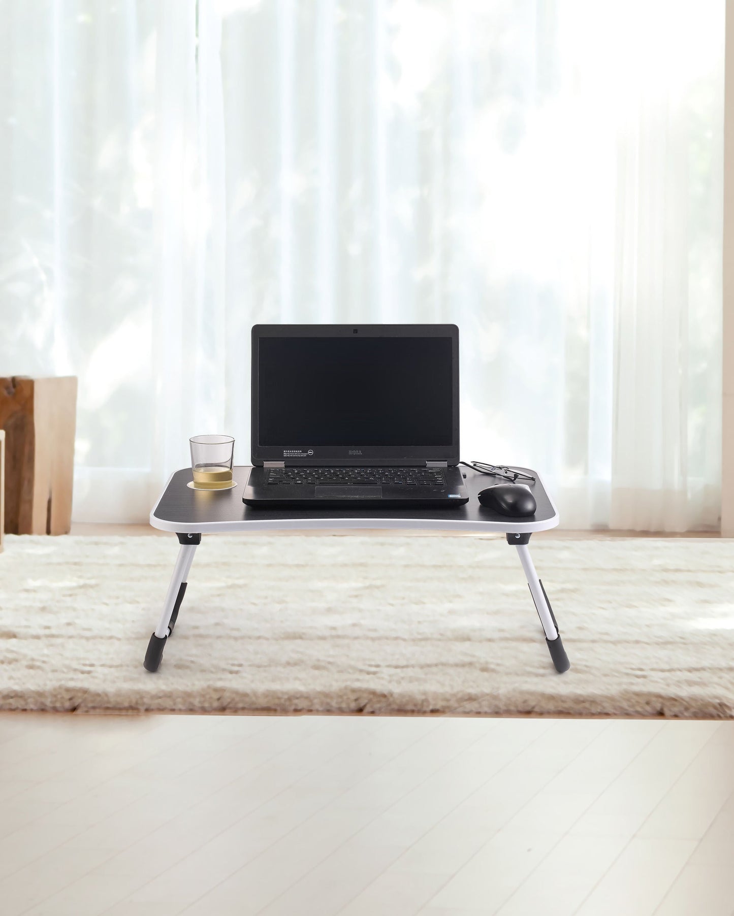 Carla Home Laptop Bed Desk With Storage And Foldable Legs For Adults Kids & Office