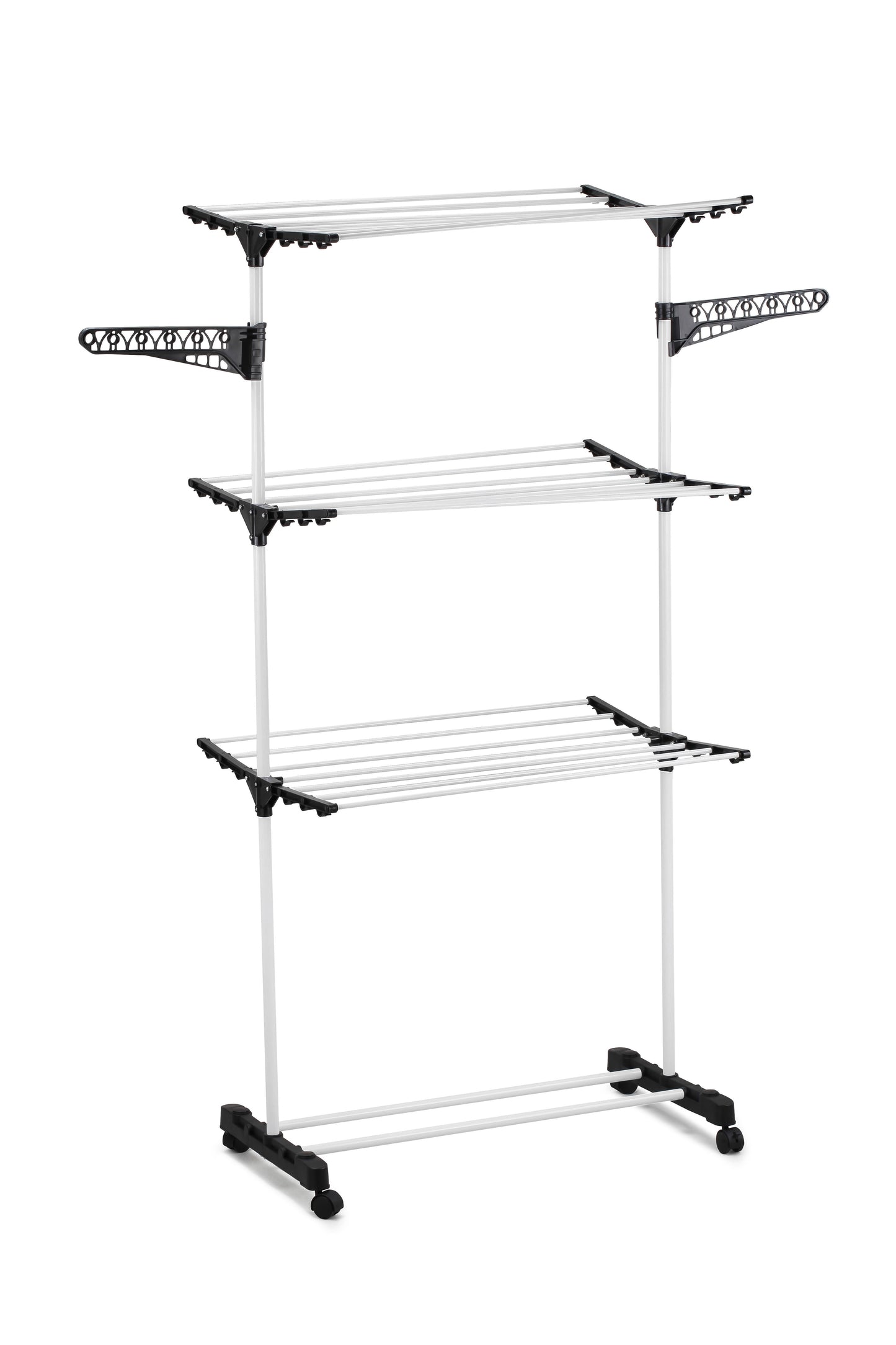 Carla Home Folding 3 Tier Clothes Laundry Drying Rack With Stainless Steel Tubes For Indoor & Outdoor