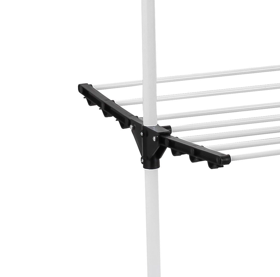 Carla Home Folding 3 Tier Clothes Laundry Drying Rack With Stainless Steel Tubes For Indoor & Outdoor