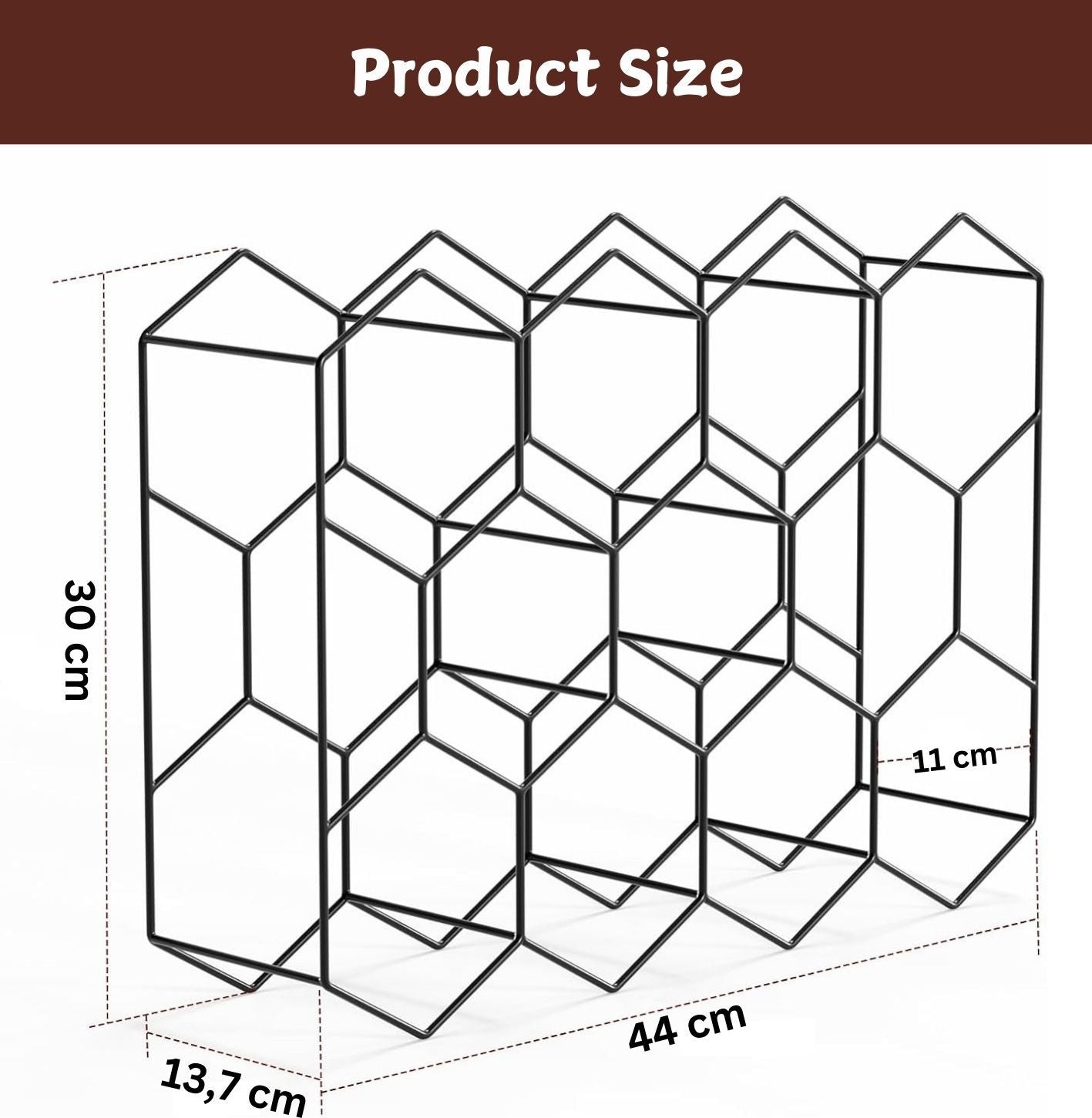 Carla Home 14 Bottle Freestanding Modern Metal Countertop Wine Rack