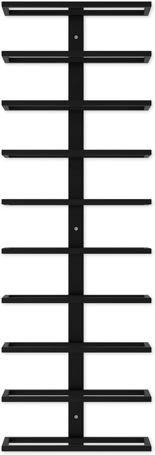 Carla Home Metal Wall Mount Wine Rack For Bottles Liquor Champagne (Holds 10 Bottles)