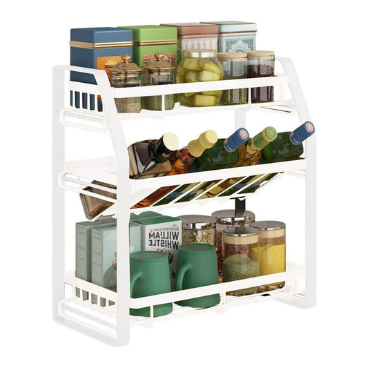 Carla Home 3 Tier Detachable Spice Rack Storage Organiser For Kitchen Countertop