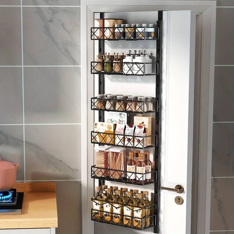 Carla Home 6 Tier Adjustable Baskets Over Door Pantry Organiser For Kitchen