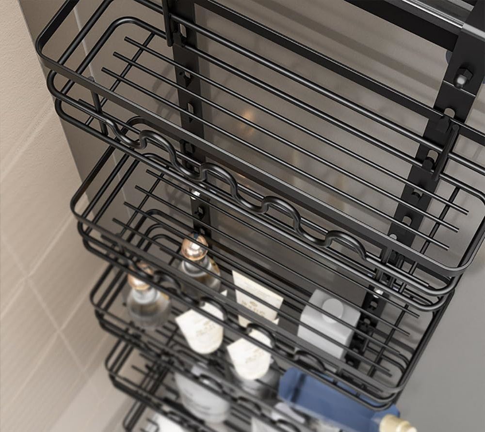 Carla Home 4 Tier Adjustable Baskets Over Door Pantry Organiser For Kitchen