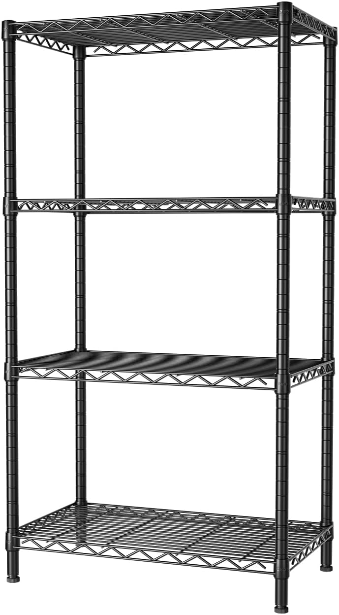 Carla Home 4 Tier Adjustable Metal Storage Shelves Wire Rack Organizer For Kitchen Pantry Bathroom Laundry Room (60Cm X