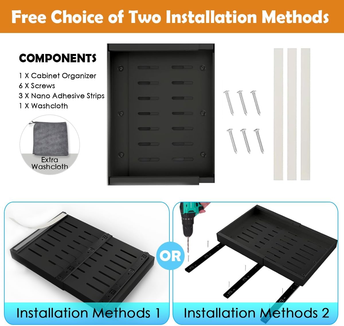Carla Home 2 Pack Pull Out Cabinet Organizer Expandable For Cabinets With Adjustable Slide Shelves And Easy Installation