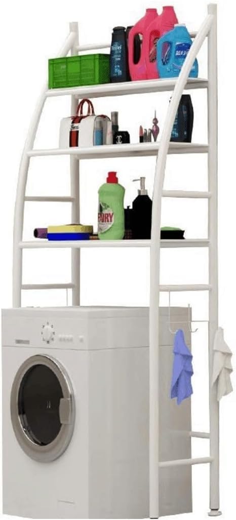 Carla Home 3 Tier Over Washing Machine Storage Rack For Laundry Room Space Saving Towels Detergent & Bathroom Essentials