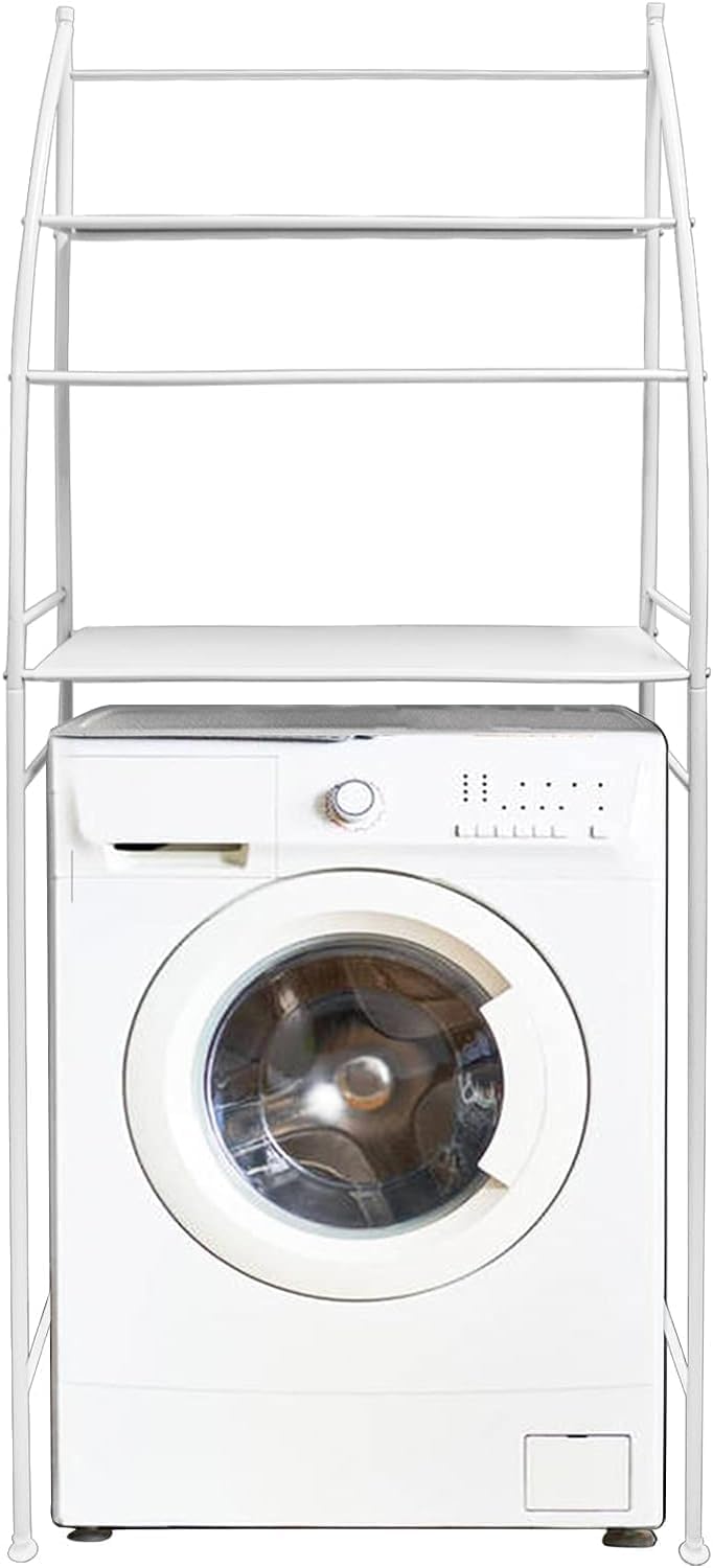 Carla Home 3 Tier Over Washing Machine Storage Rack For Laundry Room Space Saving Towels Detergent & Bathroom Essentials
