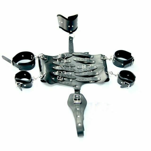 Bdsm Leather Bondage Corset Restraints Clothes Kink Fetish Collar Cuffs