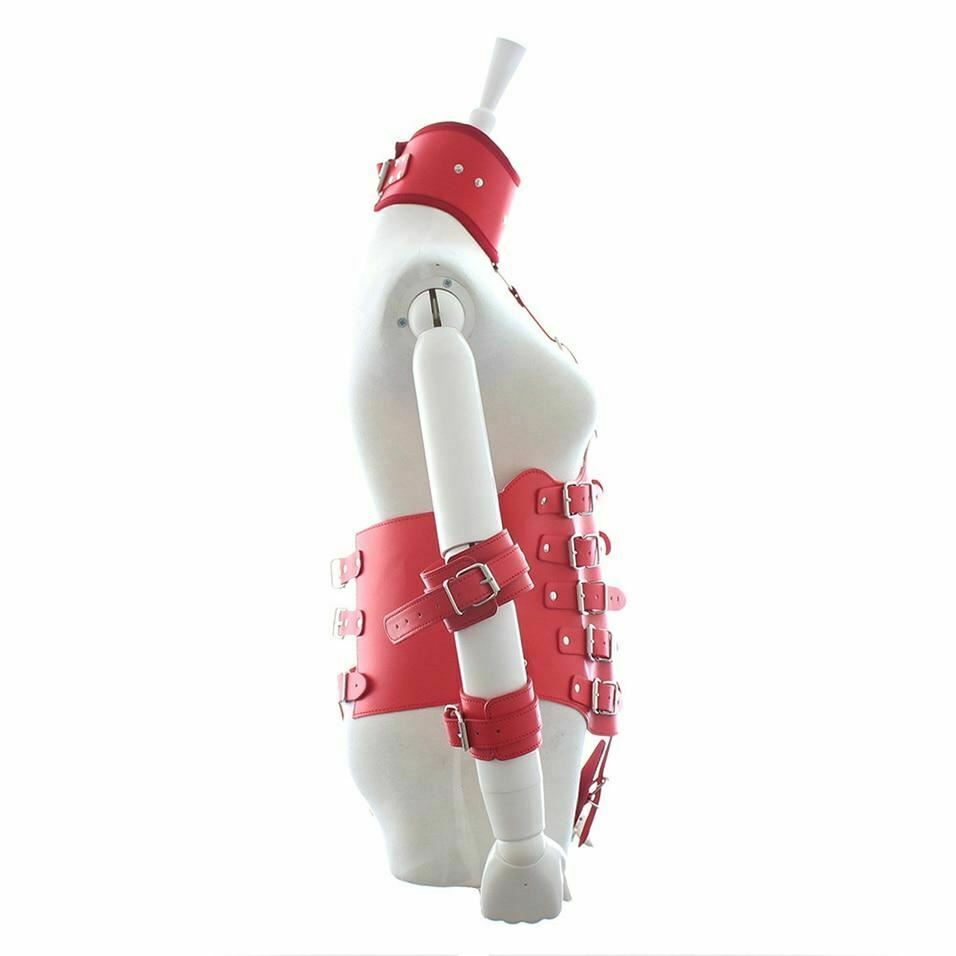 Bdsm Leather Bondage Corset Restraints Clothes Kink Fetish Collar Cuffs