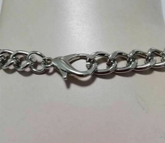 Women Sexy Harajuku Silver Heart Link Chain Necklace Bdsm Choker Collar