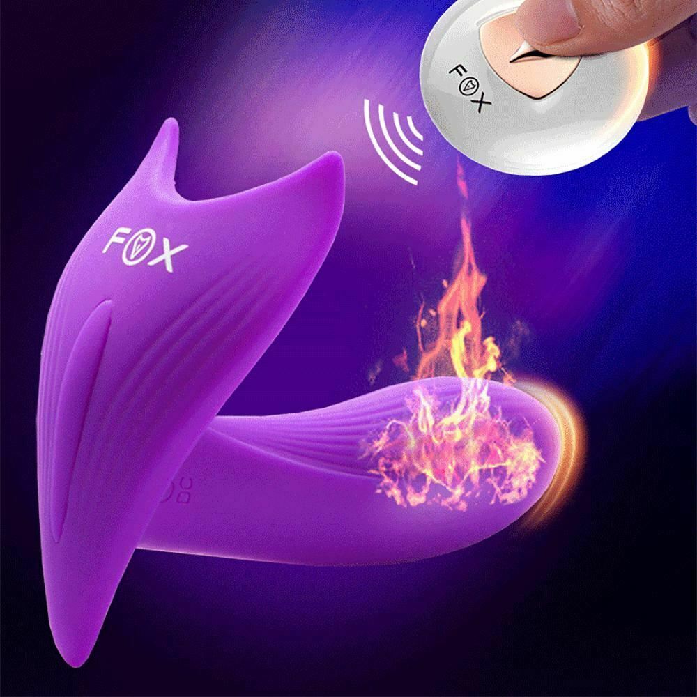 Sexy Fox Automatic Heating Wireless Wearable Dildo Vibrator Clitoral Stimulation