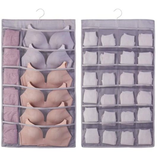36 Pockets Hanging Organiser Grey