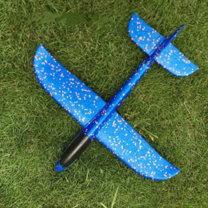 36Cm Hand Throw Flying Glider Planes Foam Aircraft Model Party Game Children Outdoor Fun Toys Blue