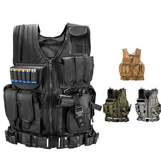 Tactical Vest Military Combat Army Armor Vests Molle Airsoft Plate Carrier Swat Outdoor Fishing Cs Training