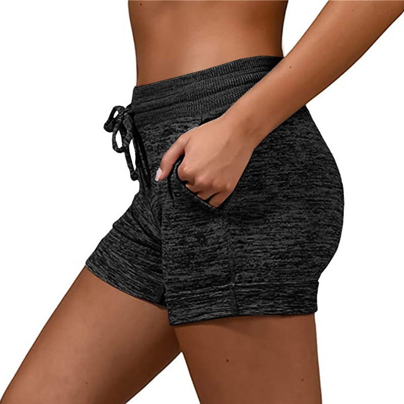 Women Shorts Quick-Dry Lace-Up Stretch Sports Pants