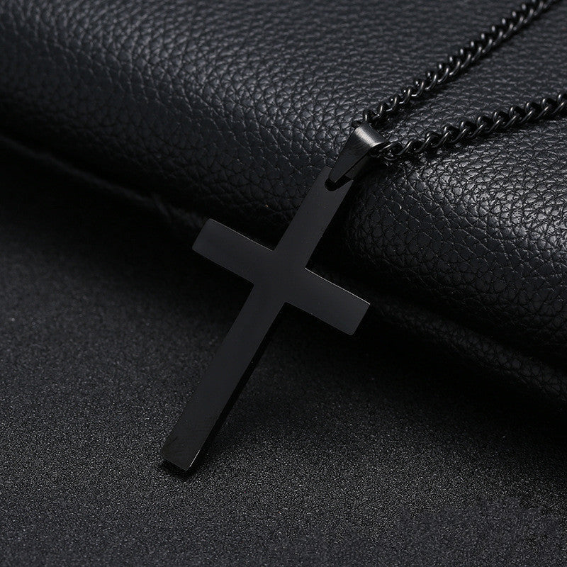 Classic Cross Necklace Men's Pendant Fashion Stainless Steel Jewelry Accessories